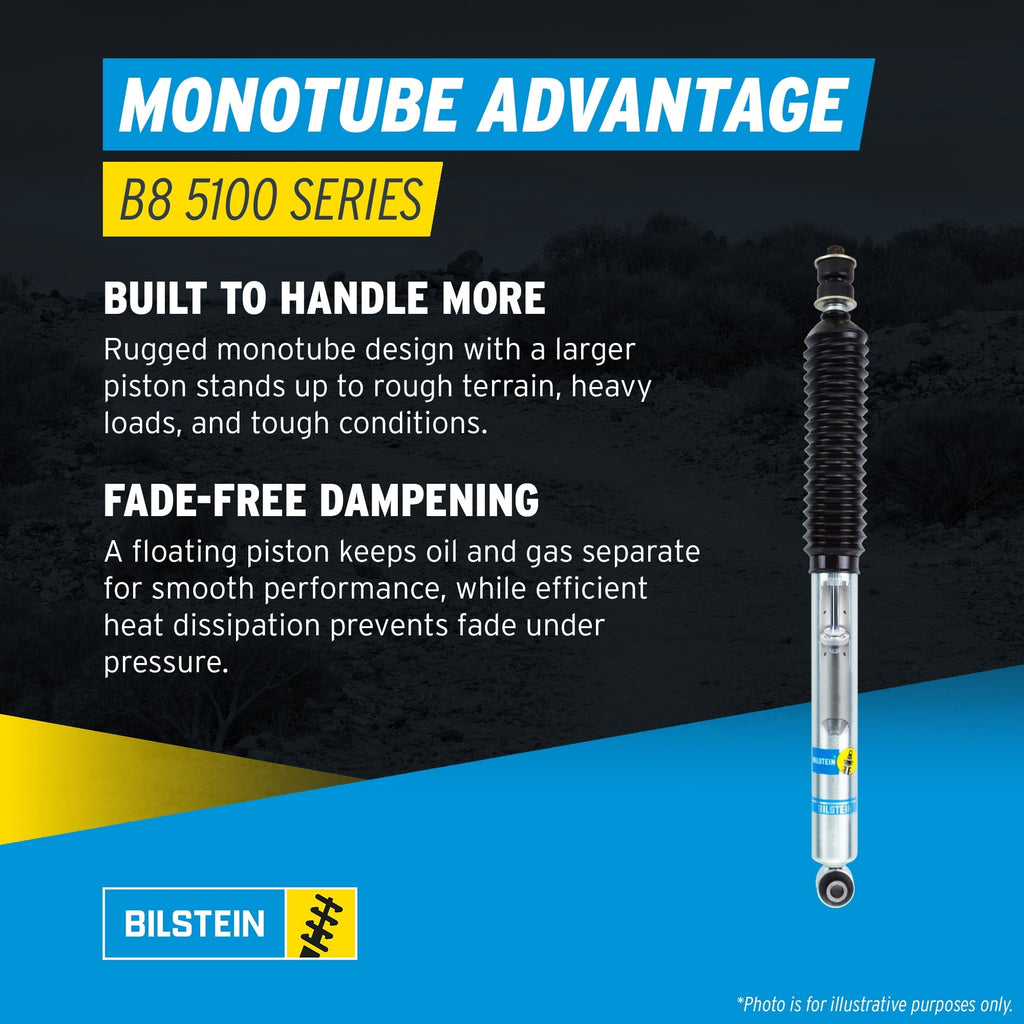 Bilstein Set of Front and Rear B8 5100 Series Shocks Compatible with 2007-2021 Tundra with 0-1 Rear Lift | Provides 0.875-2.3 Front Lift